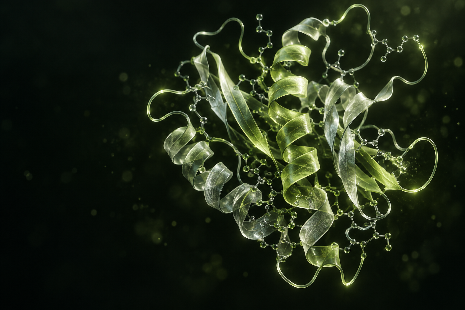 Abstract luminous protein structure